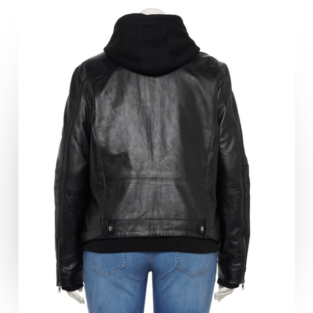 NWOT Whet Blu April Hoodie & Leather Jacket Size XL - Picture 2 of 8